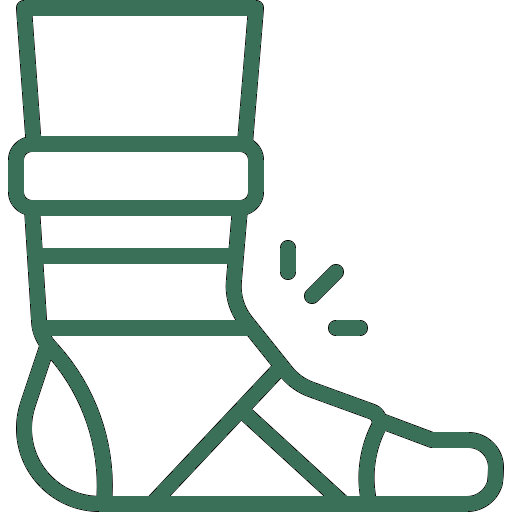 ankle brace green
